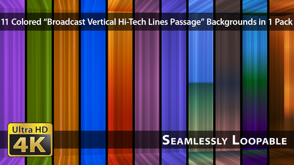 Broadcast Vertical Hi-Tech Lines Passage - Pack 02