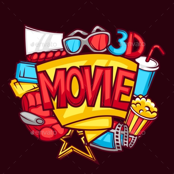 Cinema And 3d Movie Advertising Background - Media Technology