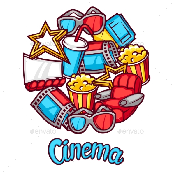 Cinema And 3d Movie Advertising Background - Media Technology