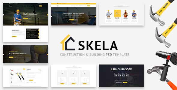 Skela - Construction & Building PSD Template - Corporate PSD Templates