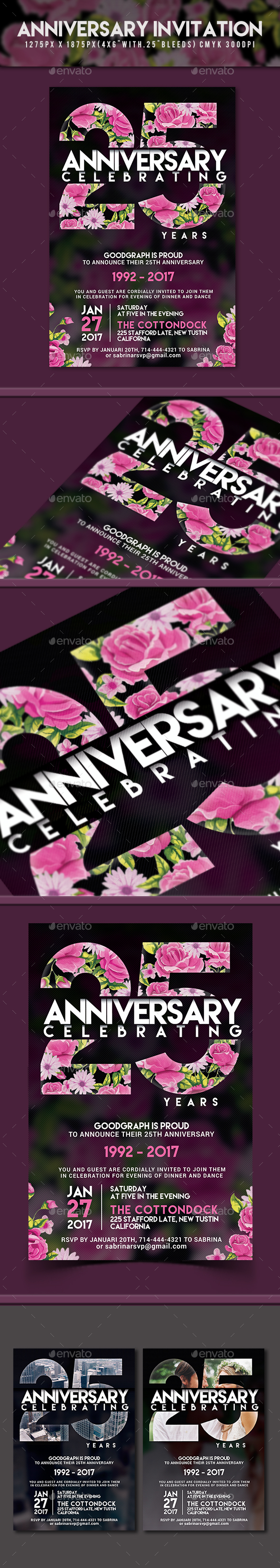 Anniversary Invitation - Invitations Cards & Invites