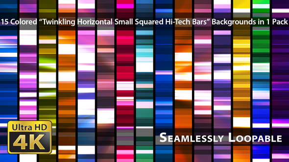 Twinkling Horizontal Small Squared Hi-Tech Bars - Pack 02