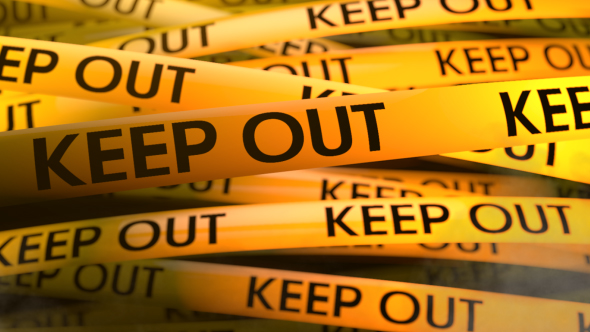 3D Yellow Warning Stripes Keep Out, Motion Graphics | VideoHive