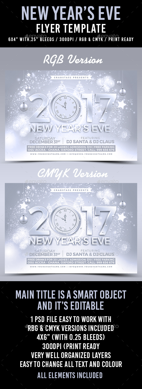 New Year's Eve Flyer Template - Flyers Print Templates