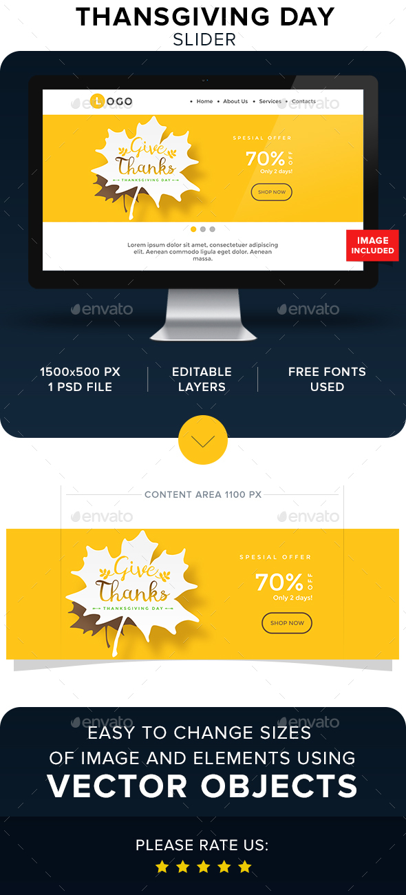 Thanksgiving Day Slider - Sliders & Features Web Elements