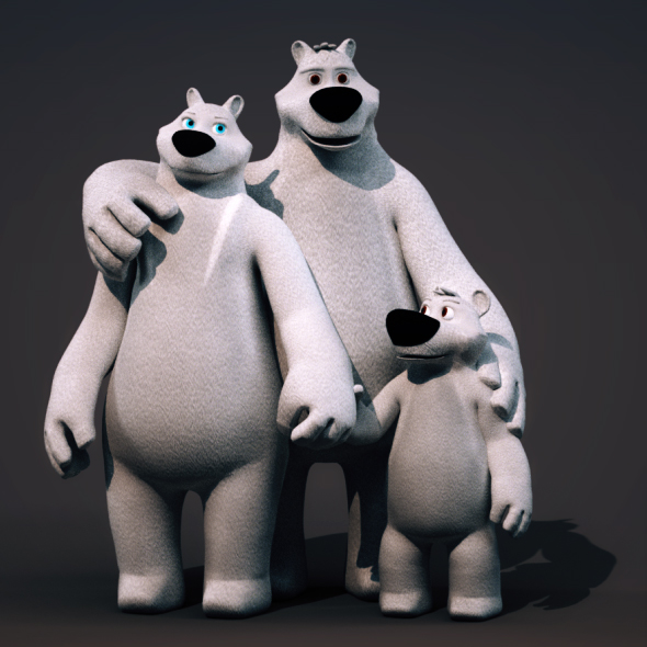 Polar Bear Family - 3Docean 18685160