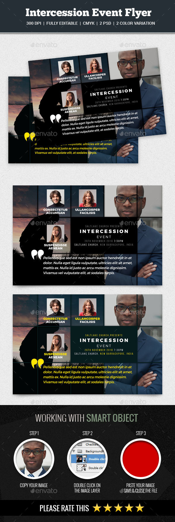 Intercession Event Flyer - Church Flyers
