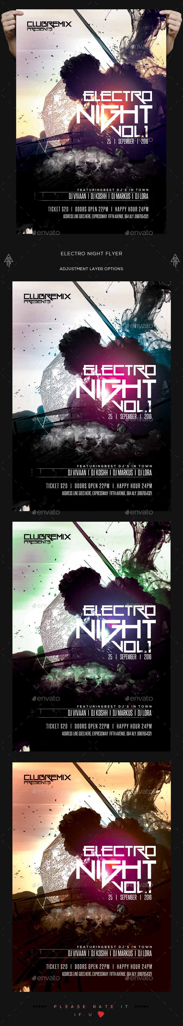 Electro Night Flyer - Clubs & Parties Events