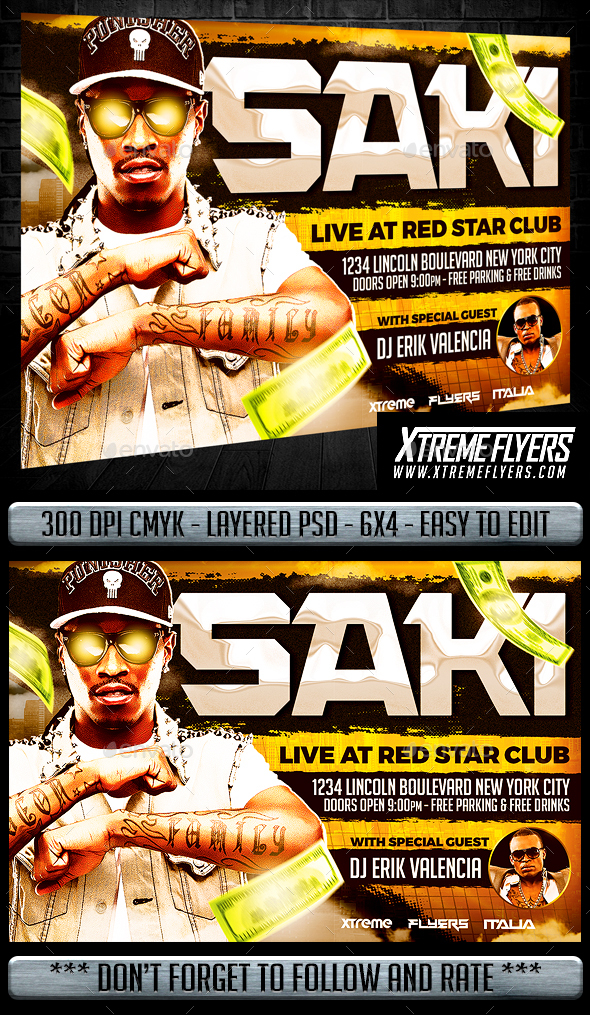 Hip Hop Flyer - Clubs & Parties Events