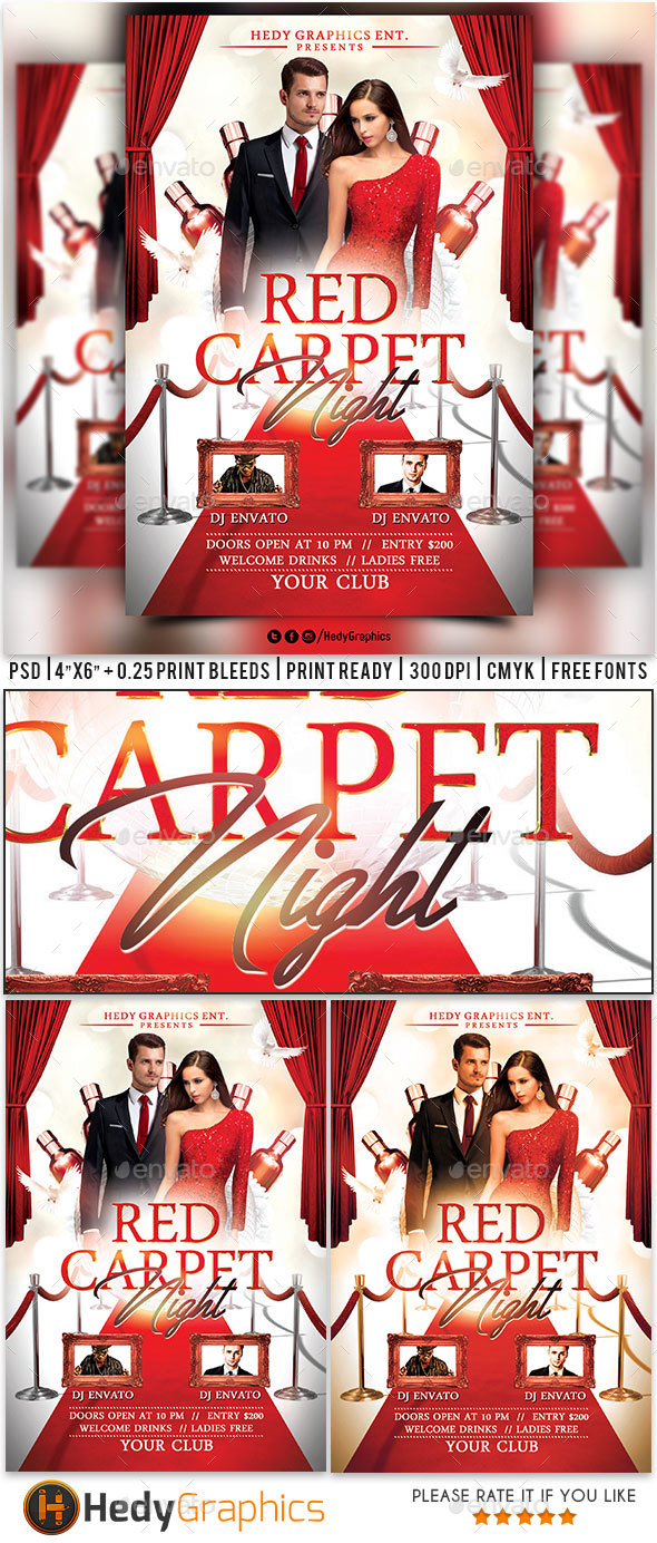 Red Carpet Night - Flyer - Clubs & Parties Events