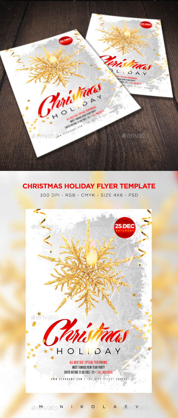 Christmas Holiday Flyer V3 - Clubs & Parties Events