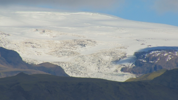 Tongue Of Icelandic Glacier Myrdalsjokull