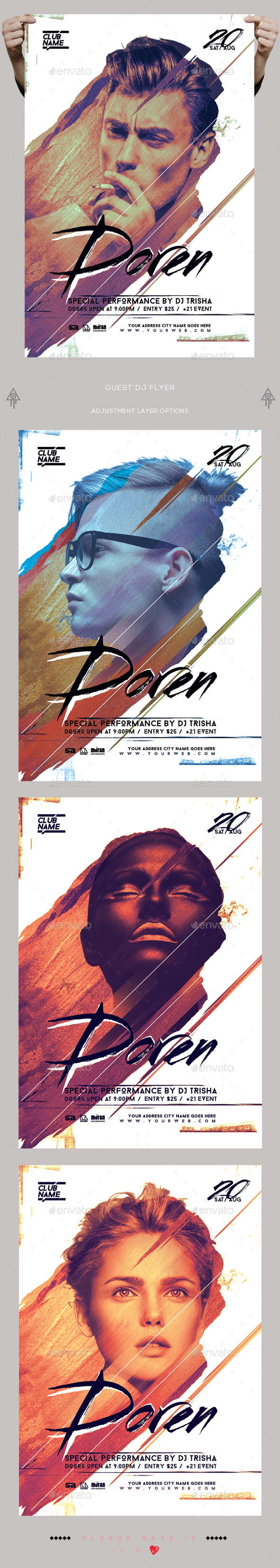 Guest Dj Flyer - Clubs & Parties Events