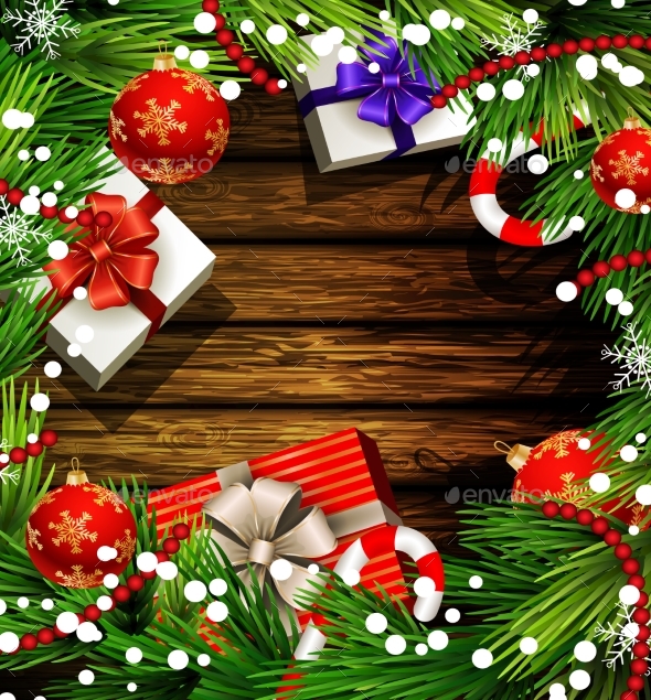 Christmas Design On Wood - Christmas Seasons/Holidays