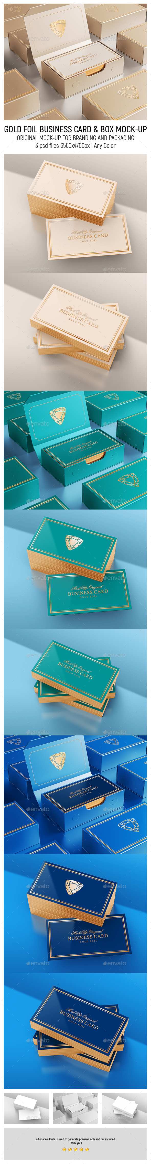 Gold Foil Business Card Mock-Up - Business Cards Print