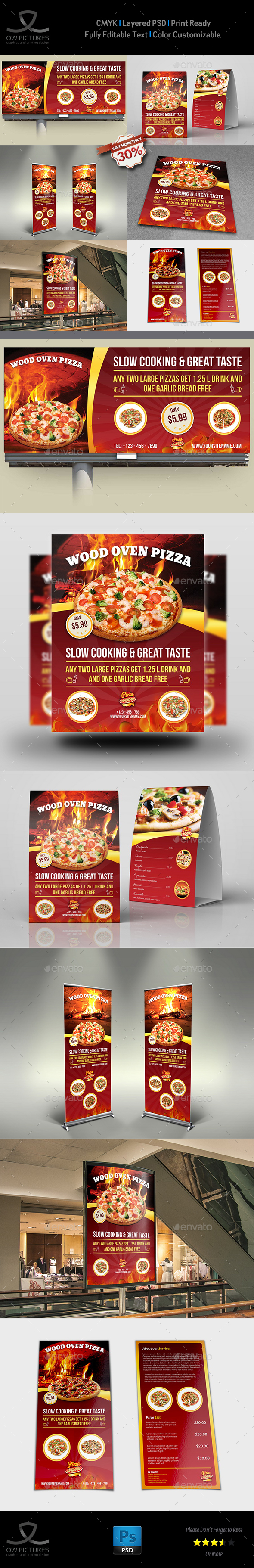 Pizza Restaurant Advertising Bundle Vol.2