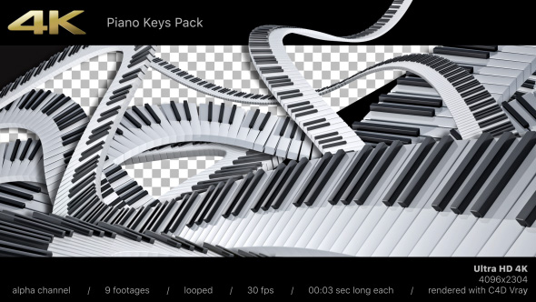 4K Piano Keys Pack