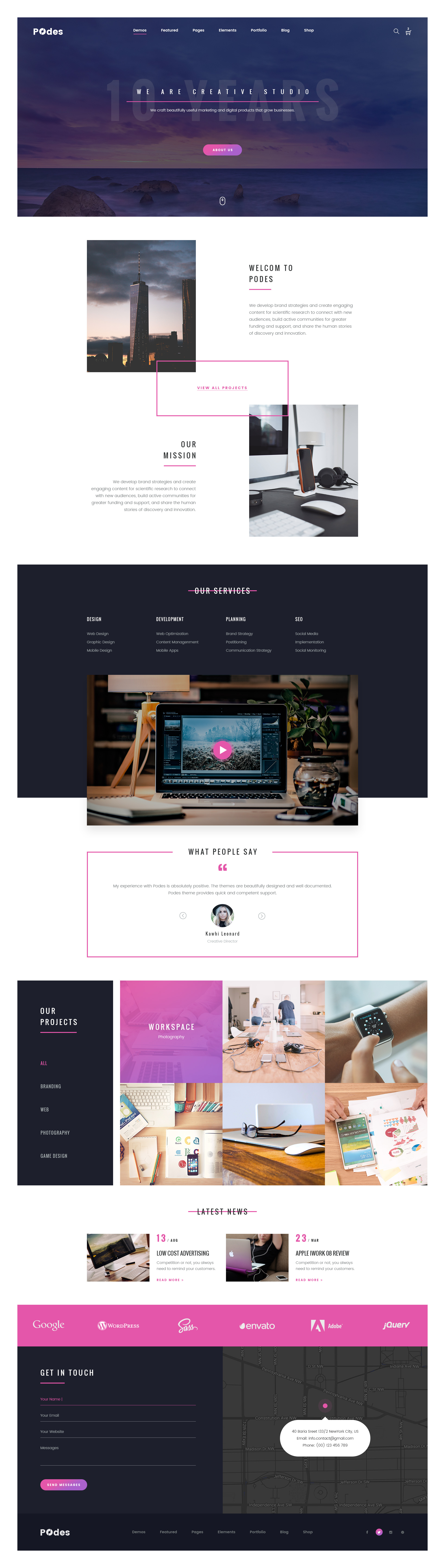 Podes, Responsive Multi-Purpose PSD Template by Avitex