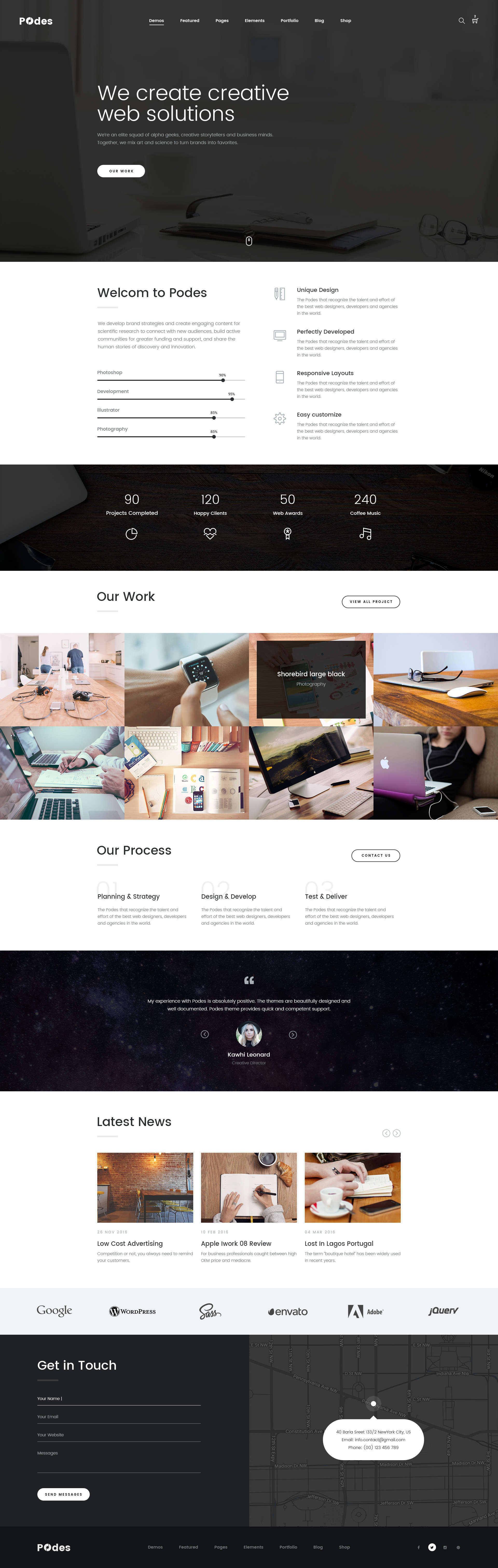 Podes, Responsive Multi-Purpose PSD Template by Avitex