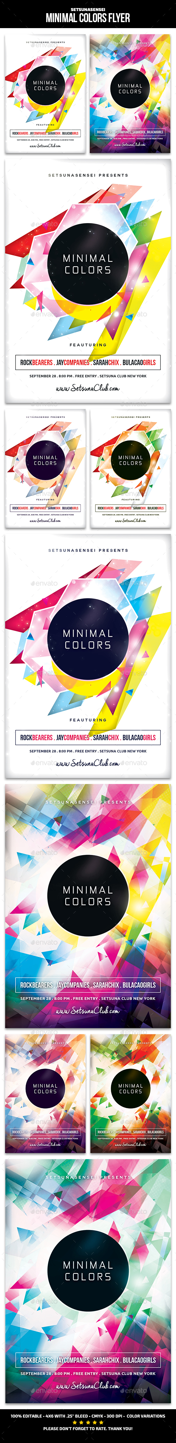 Minimal Colors Flyer - Clubs & Parties Events