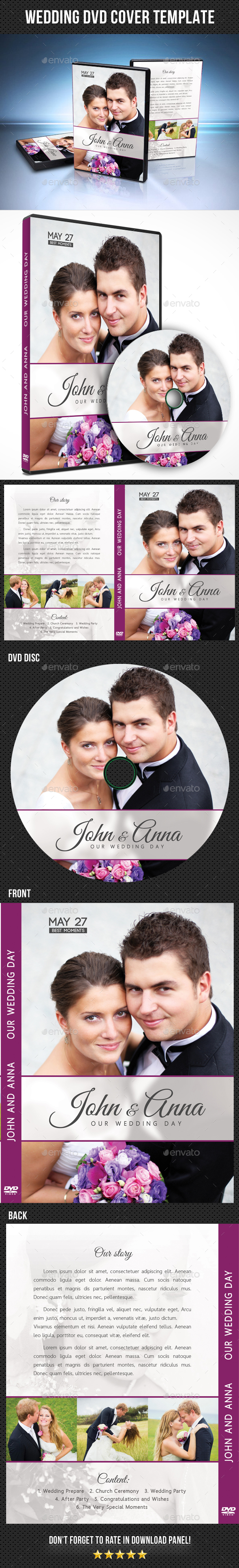 Wedding DVD Cover Template 20 - CD & DVD Artwork Print Templates
