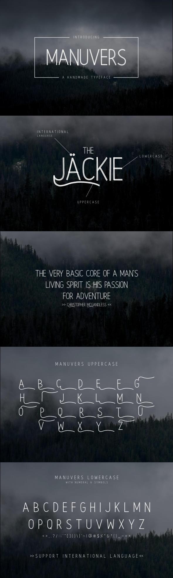 Manuvers - Handmade Sans Font - - Sans-Serif Fonts