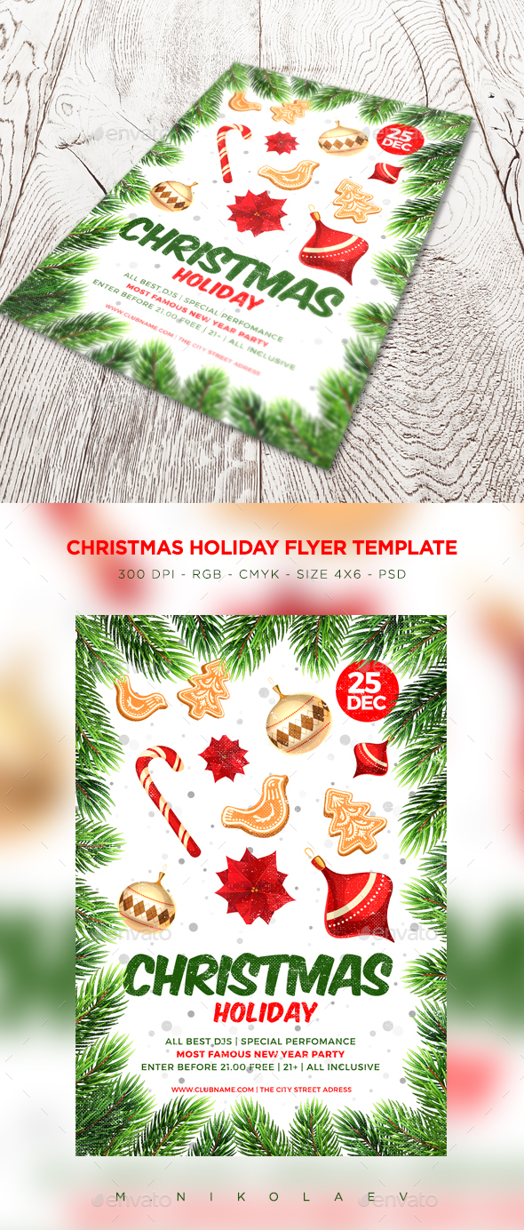 Christmas Holiday Flyer V4 - Clubs & Parties Events