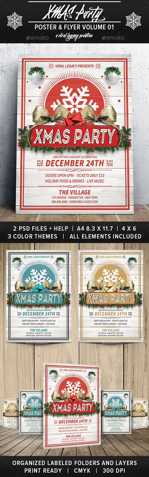 Xmas Party V01 - Flyers Print Templates