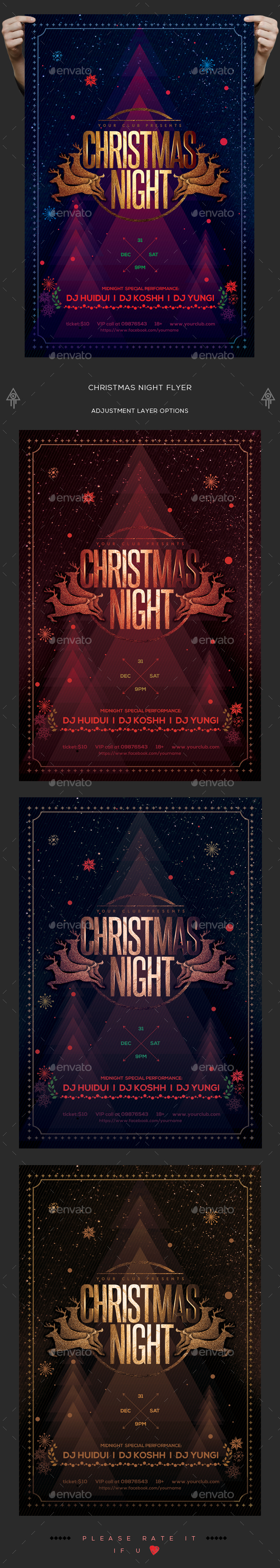 Christmas Night Flyer - Holidays Events