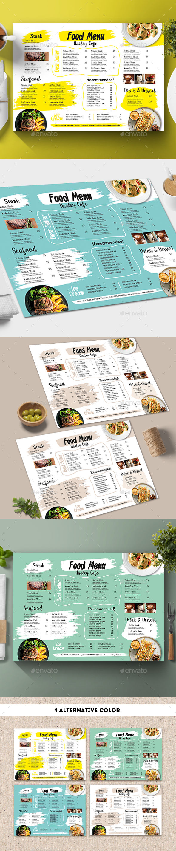Modern Food Menu - Food Menus Print Templates