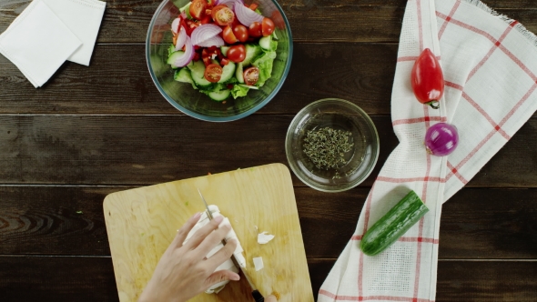 Cooking Of Organic Salad