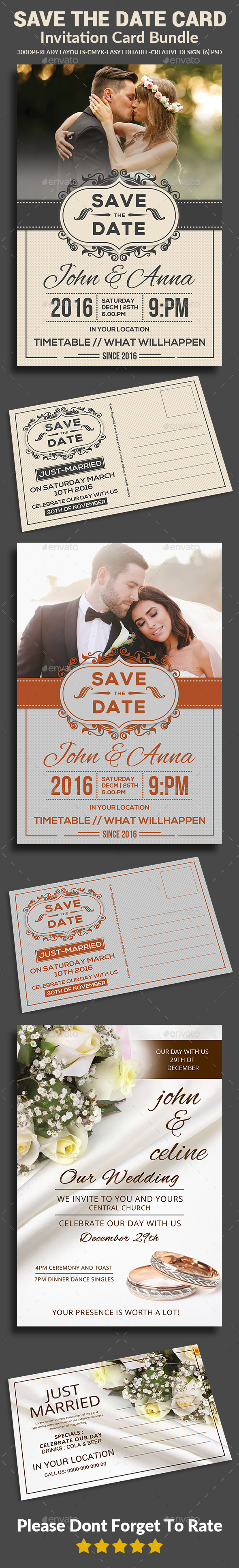 Wedding Invitation Bundle - Weddings Cards & Invites