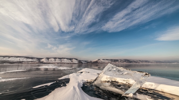 Ice Hummocks On Baikal