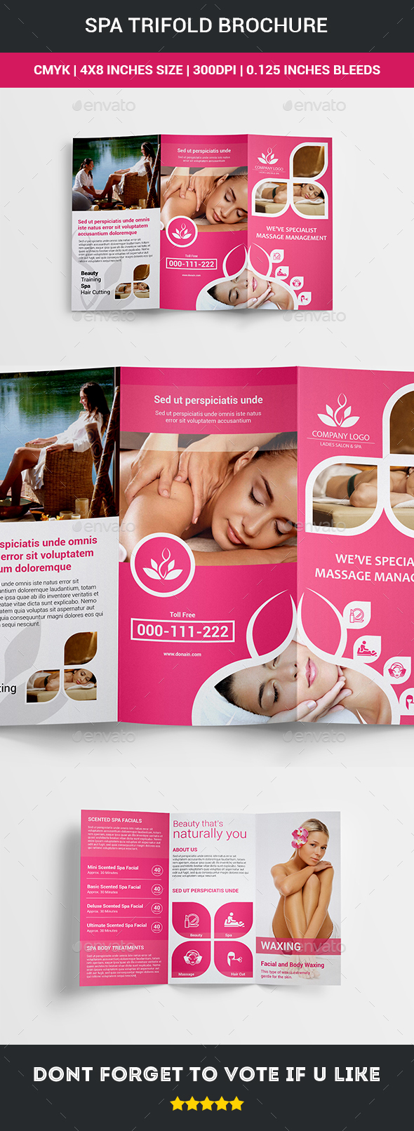 Spa Trifold Brochure - Signage Print Templates