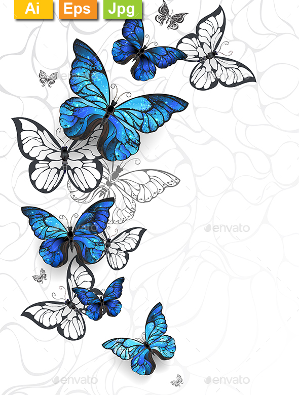 Flying Butterflies - Backgrounds Decorative