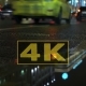 Car Lights Reflect On Rainy Road And Puddles At Night City. Bottom View Concept - VideoHive Item for Sale