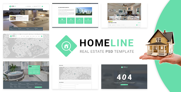 Homeline - Real Estate PSD Template - Business Corporate