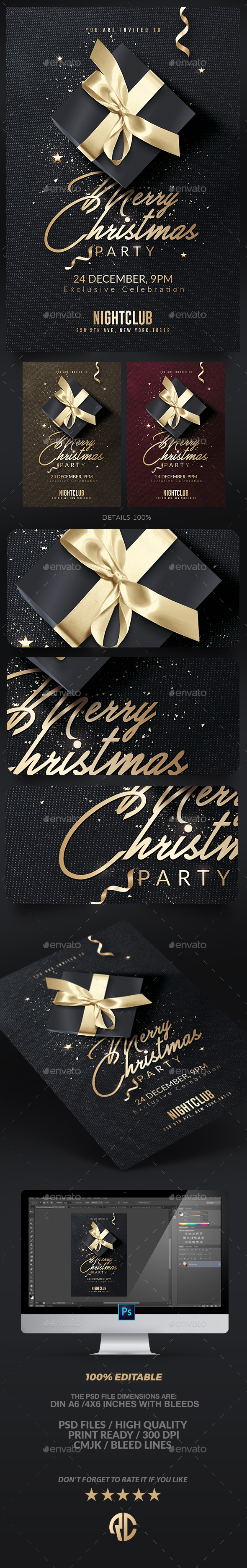 Classy Christmas Invitation | Psd Flyer - Events Flyers