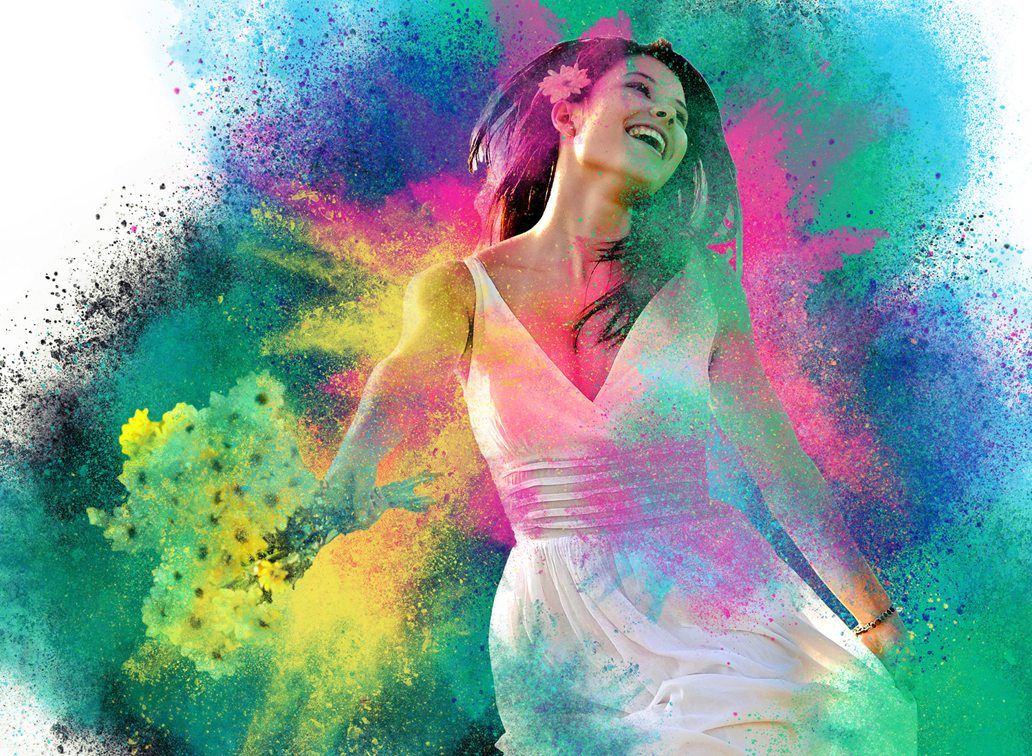 color festival photoshop action dust effect free download
