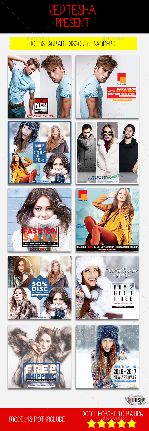 Instagram Fashion Banner #5 - Banners & Ads Web Elements