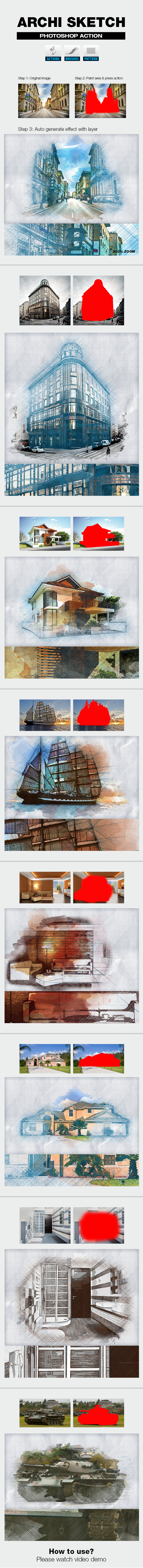 Archi Sketch - Photoshop Add-ons