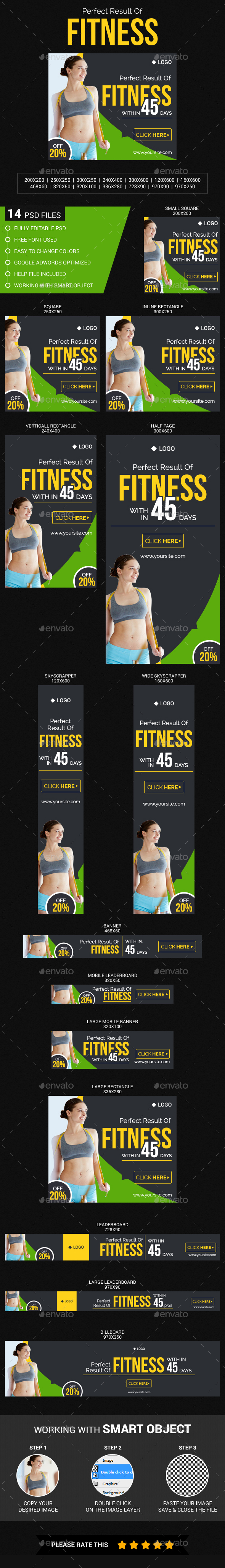 Fitness Banner - Banners & Ads Web Elements