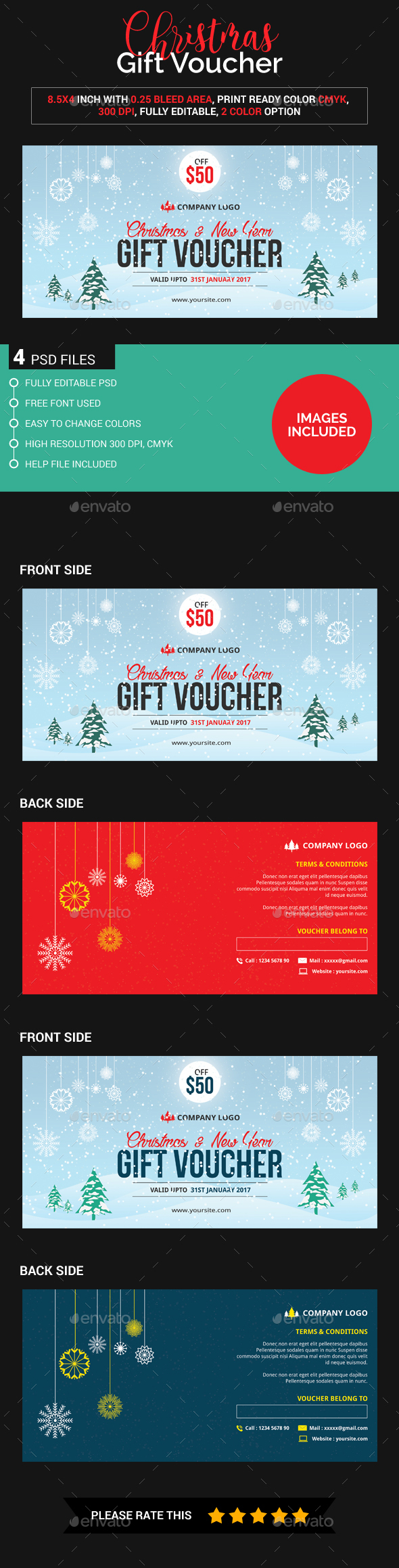 Christmas gift voucher (Images Included) - Loyalty Cards Cards & Invites