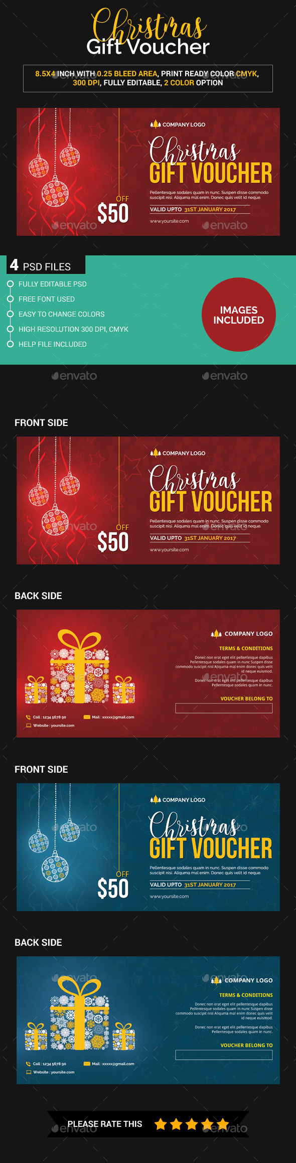 Christmas gift voucher (Images Included) - Loyalty Cards Cards & Invites