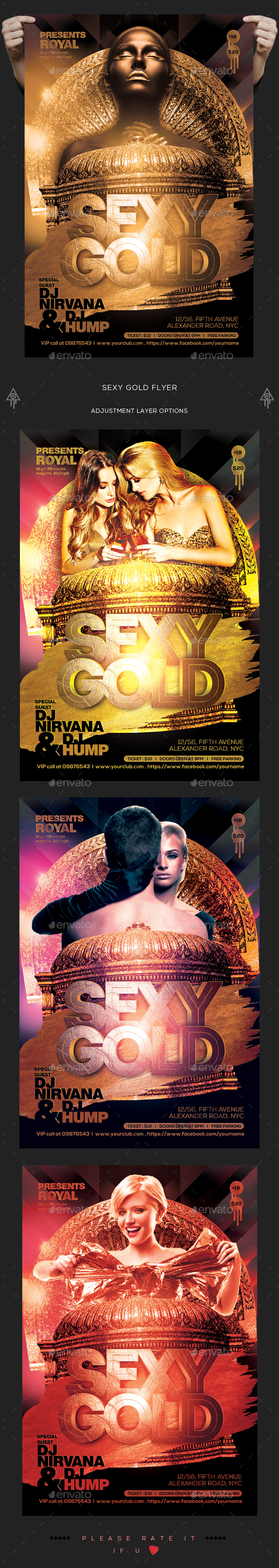 Sexy Gold Flyer - Clubs & Parties Events