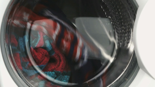 The Process Of Washing Cycle Into Washing Machine