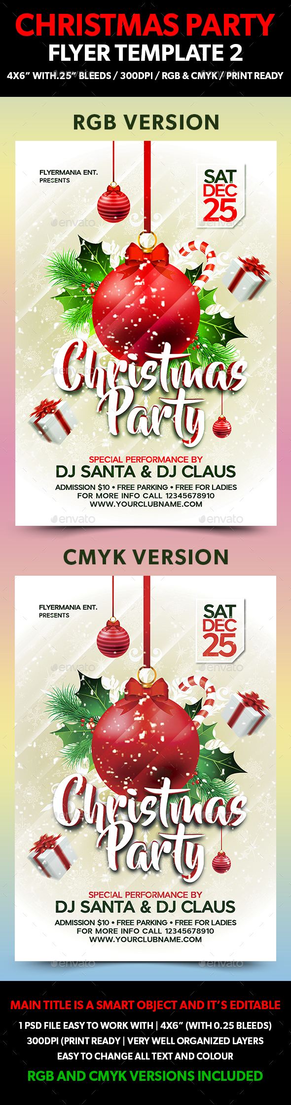 Christmas Party Flyer Template 2 - Events Flyers