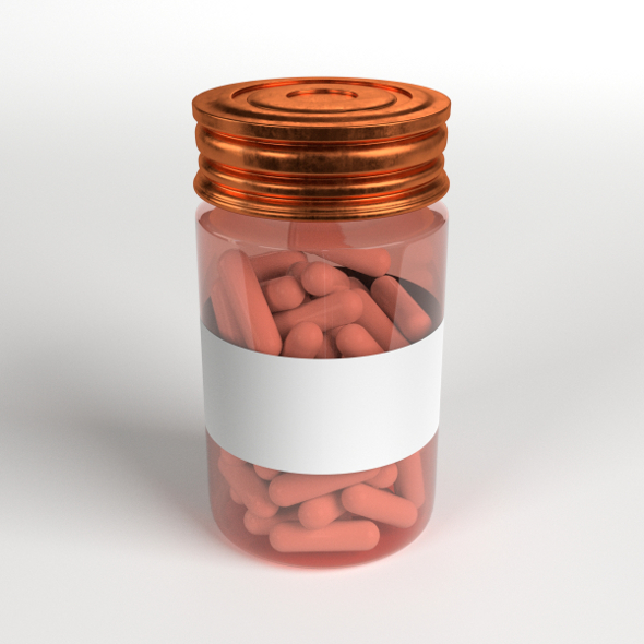 Pharma Capsule Pills and Bottle - 3DOcean Item for Sale
