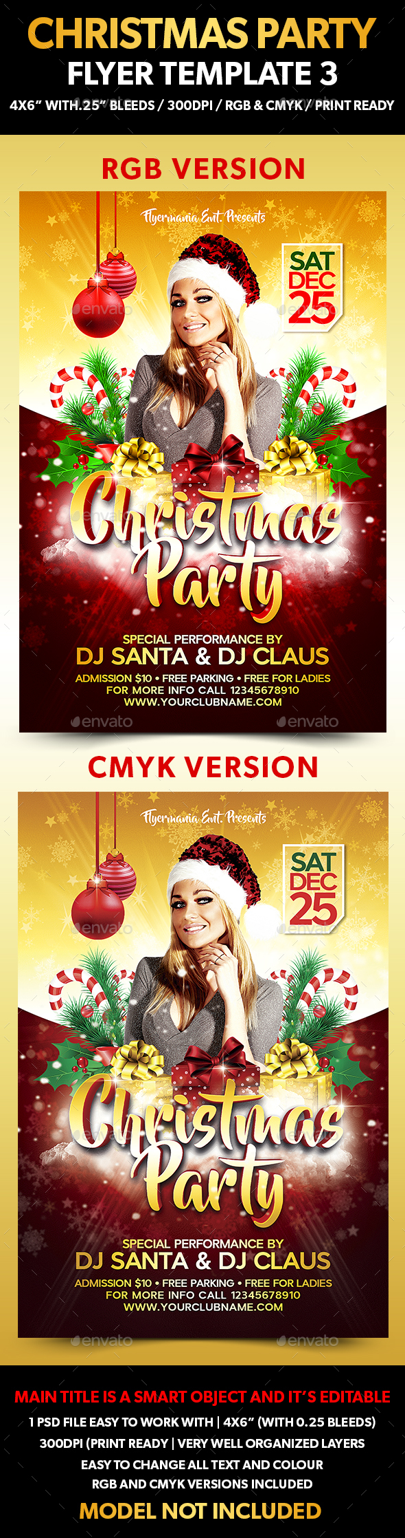 Christmas Party Flyer Template 3 - Events Flyers