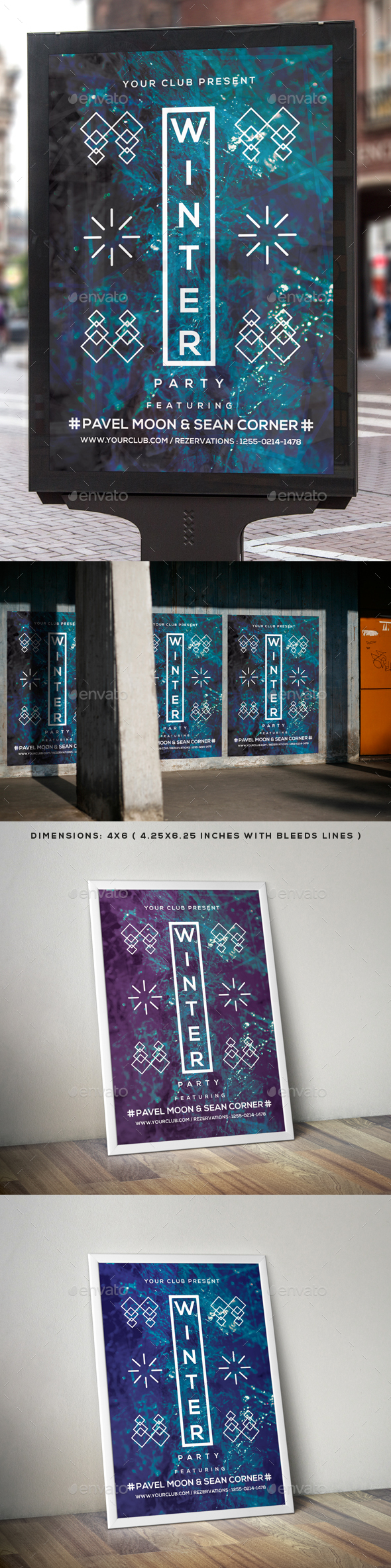 Winter Flyer Poster - Clubs & Parties Events